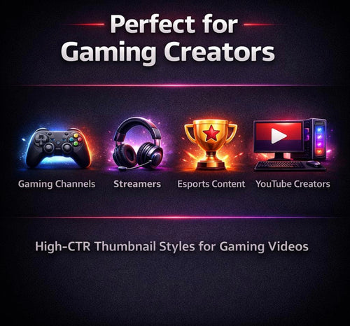 150 Gaming Youtube Thumbnail Templates for streamers, Editable PSD Pack with Bonus Assets