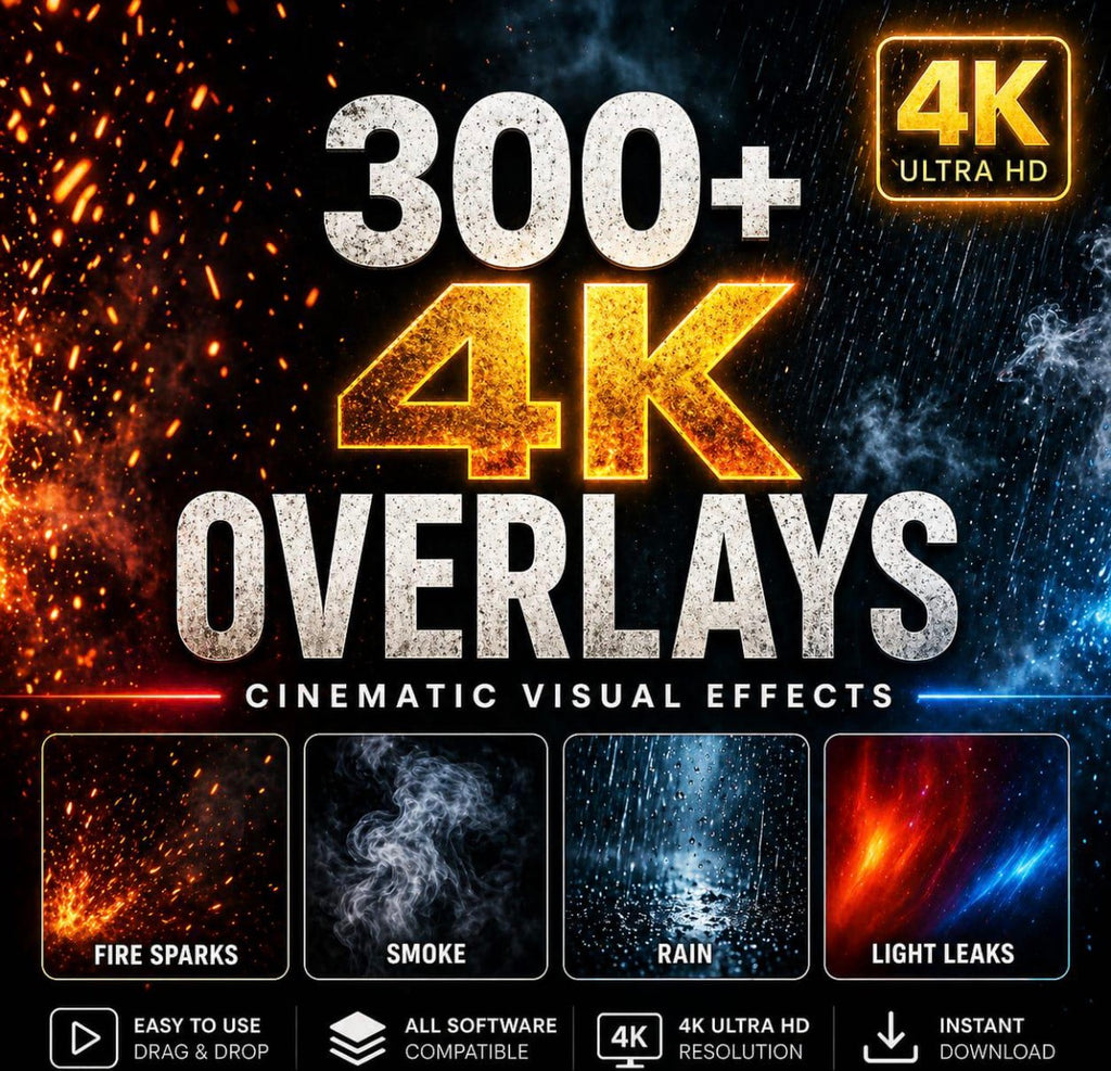 Filmmaker Bundle: LUTs, Transitions, SFX, Overlays (Digital Download)