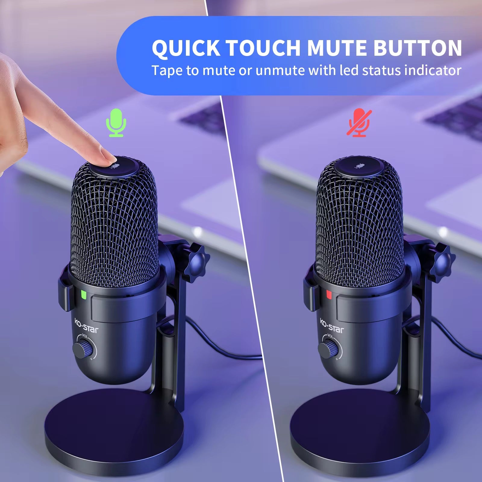 Studio Recording USB Wired Microphone (Streaming, Gaming, Podcast)